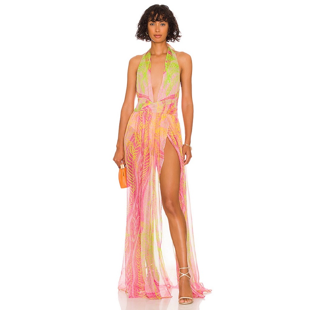 Retrofete zion silk maxi dress